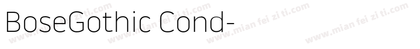 BoseGothic Cond字体转换